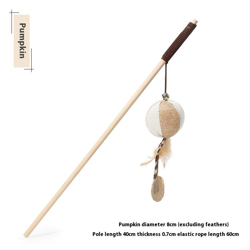 Solid Wood Wooden Pole Pet Cat Toy