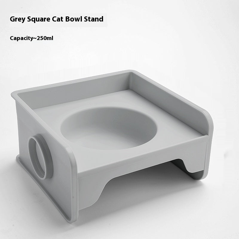 Ceramic Height Increasing Table Frame, Square Cat Bowl