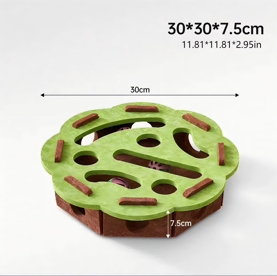 Interactive Cat Puzzle Toy With Maze Tunnel, Bell Ball & Pathways - No Batteries Needed, Durable Felt Construction - Mental Stimulation & Hunting Exercise For Indoor Cats - Pet Exercise Toy For All Br