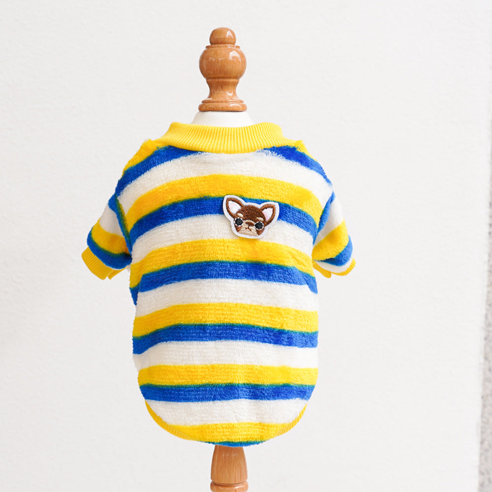 Pet Clothing Warm Embroidered Dog Cat Clothes