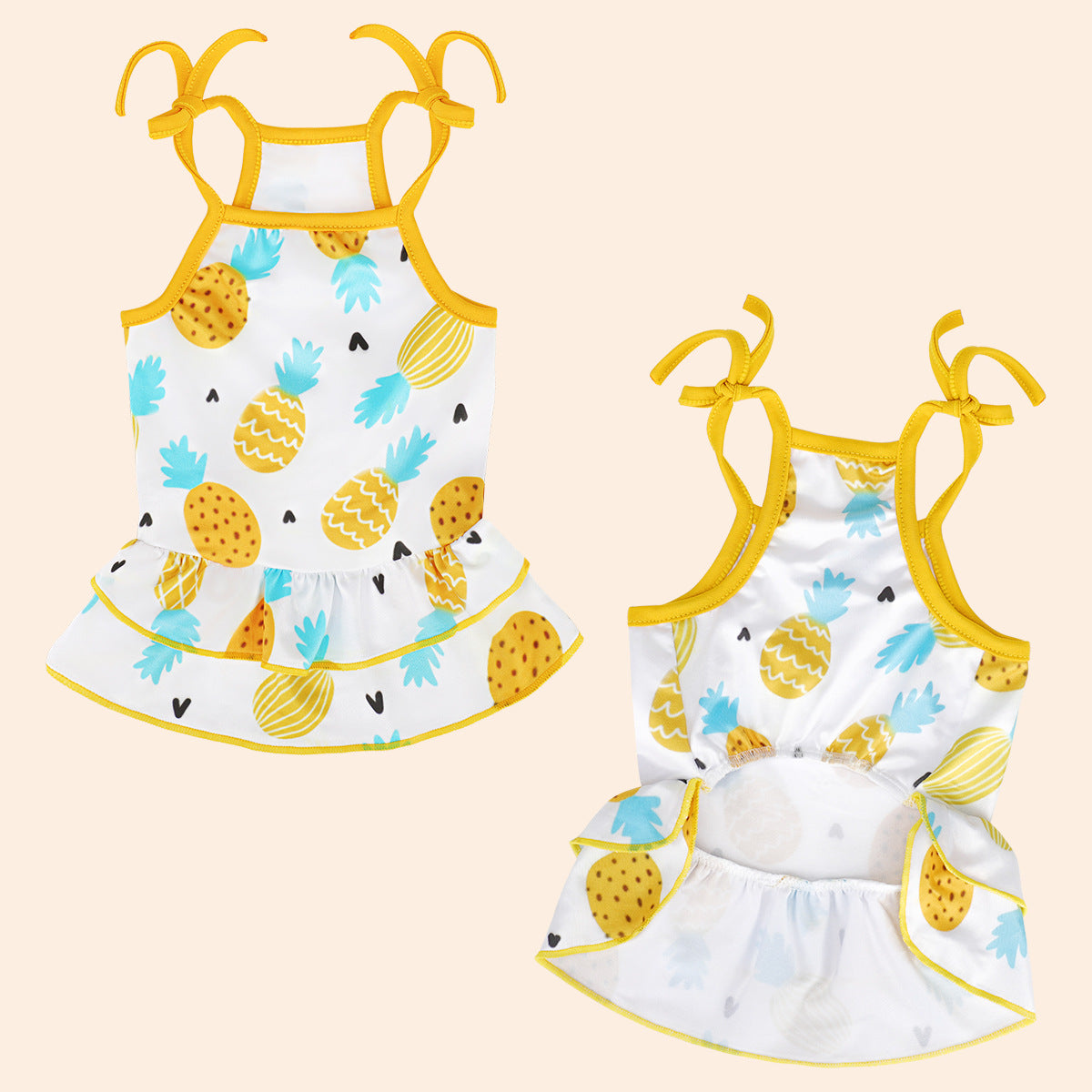 Cat Dog Sling Fruit Sunflower Printed Breathable Pet Clothes