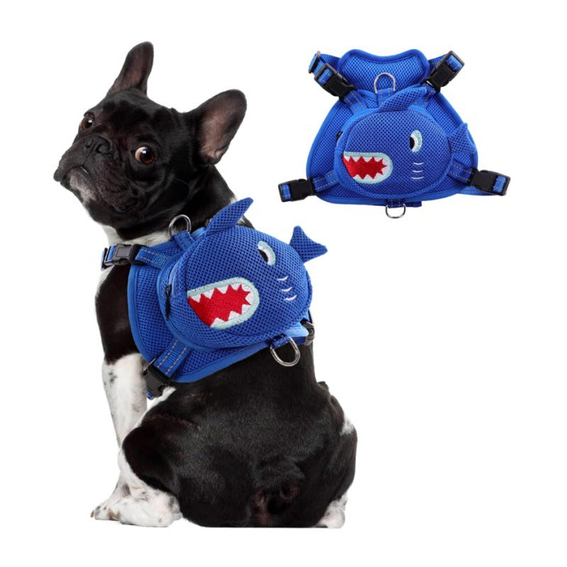 Outdoor Travel Cartoon Dog Breast Strap Backpack