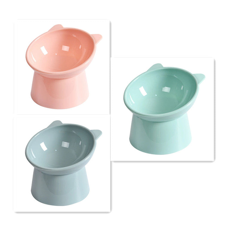 Tilted Cat Food Bowl Elevated Cat Bowl Ergonomic Raised Cat Food Bowl Anti Vomiting Plastic Feeding Bowl Non Slip For Cats Dogs