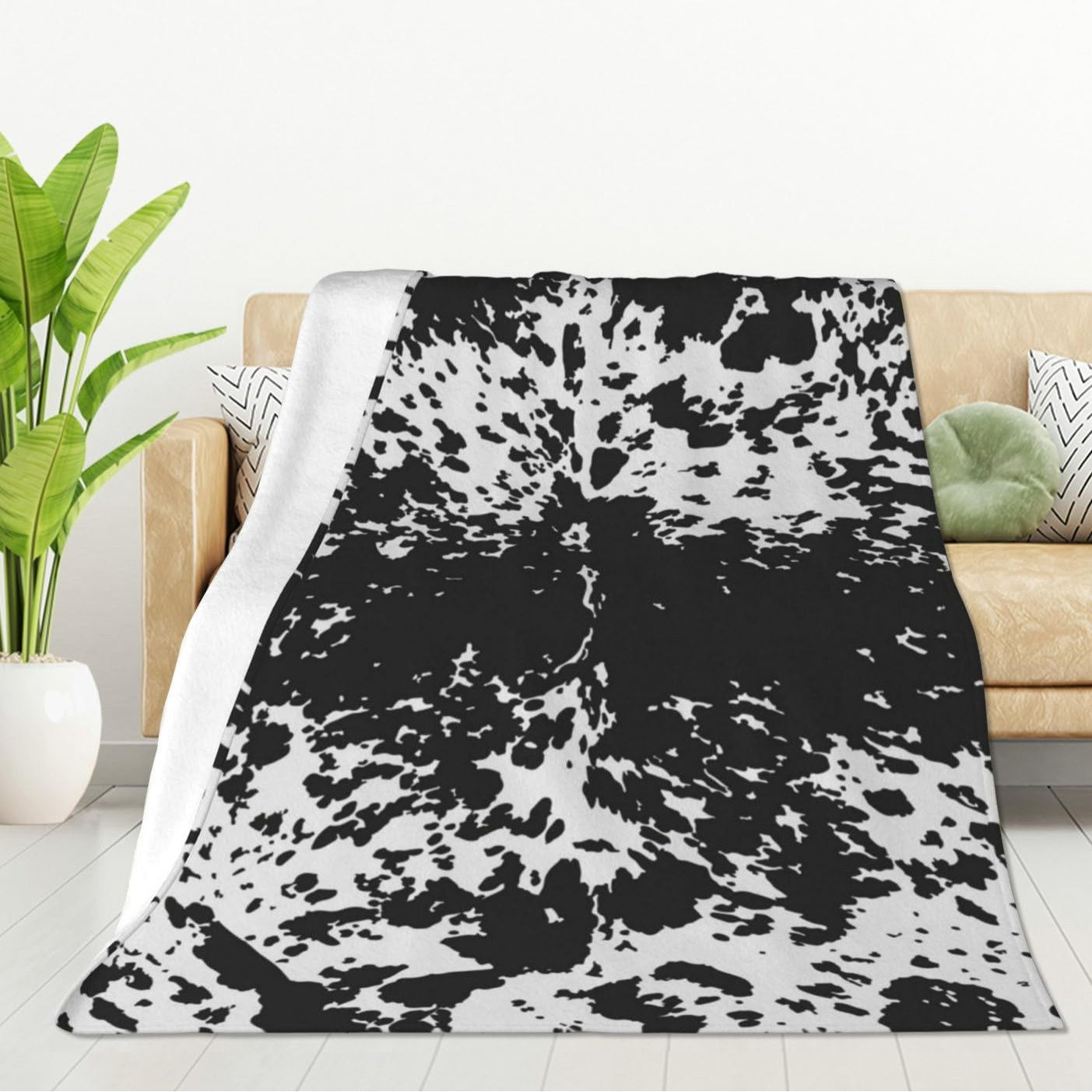 Cows Pattern Printed Flannel Digital Blanket