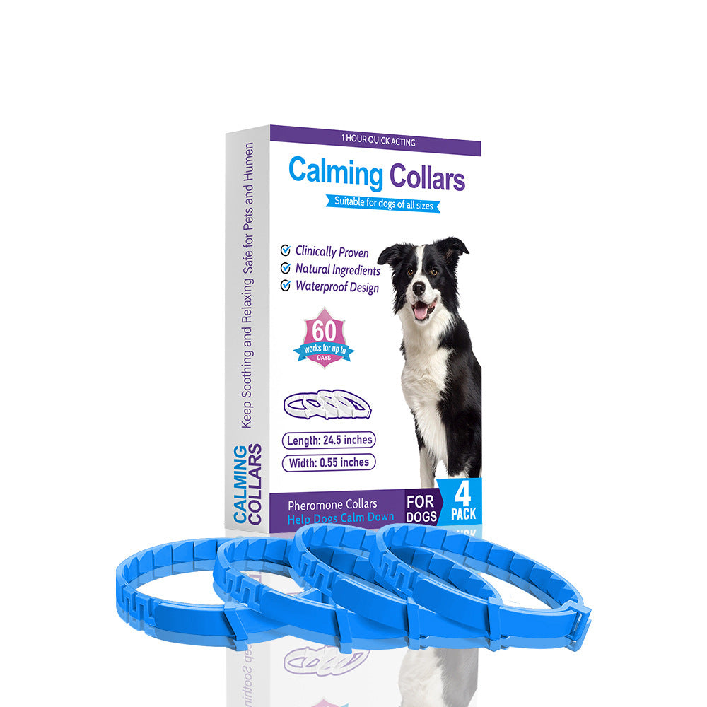 4 Color Box Package Dog Anxiety Relief Soothing Collars