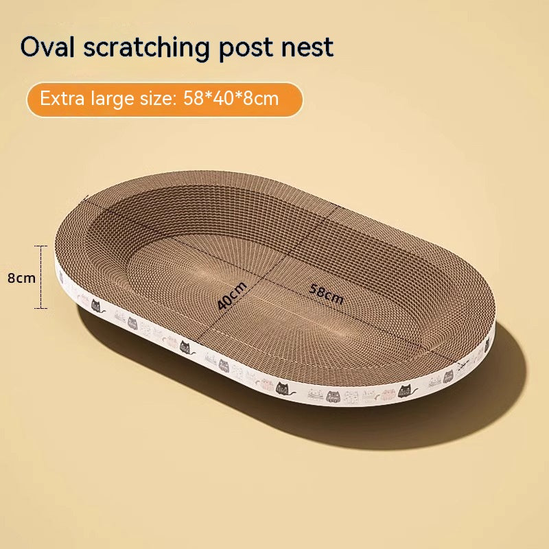 Cat Scratch Board And Cat Nest Integrated, Wear-resistant And Non Falling Debris