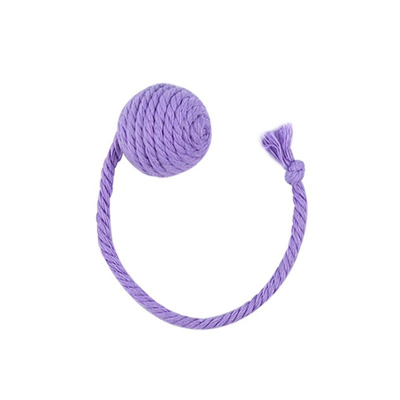 Cat Toy Ball With Rope Built In Bell To Roll The Ball And Make A Sound For Kittens To Play With