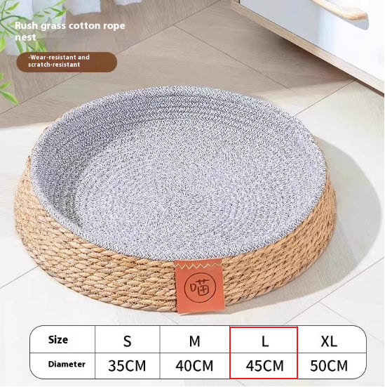 Breathable And Comfortable Rattan Pet Cat Nest