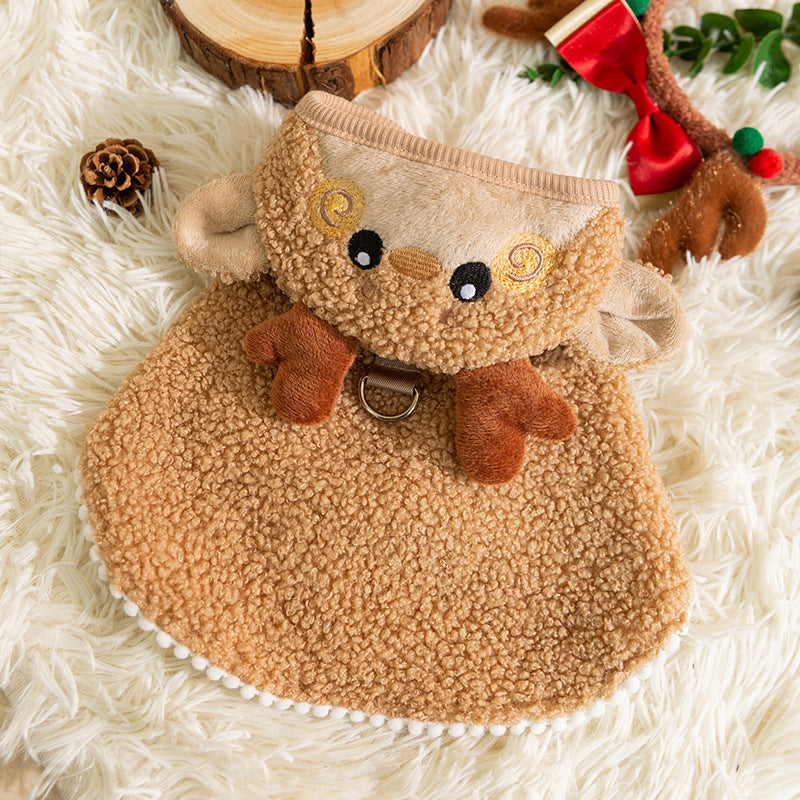 Puppy Dog Autumn And Winter Christmas Elk Pet Sweater
