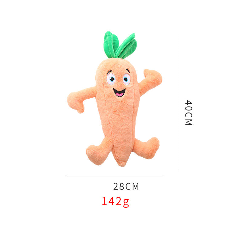 Plush Soft Dog Toy Vegetable Paradise Squeaky Chew Toy Medium Large Canine Companion Pet Accessories