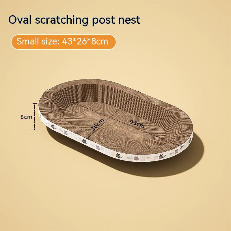 Cat Scratch Board And Cat Nest Integrated, Wear-resistant And Non Falling Debris