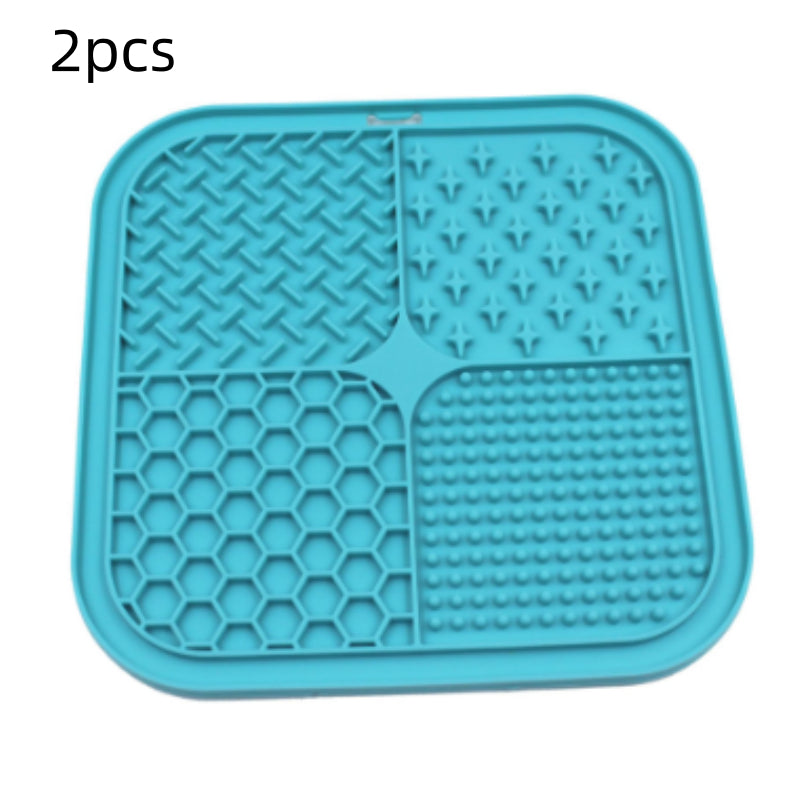 Pet Licking Pad Silicone Pet Food Suction Cup Anti-choke Slow Feeding Bowl Dog Licking Pad