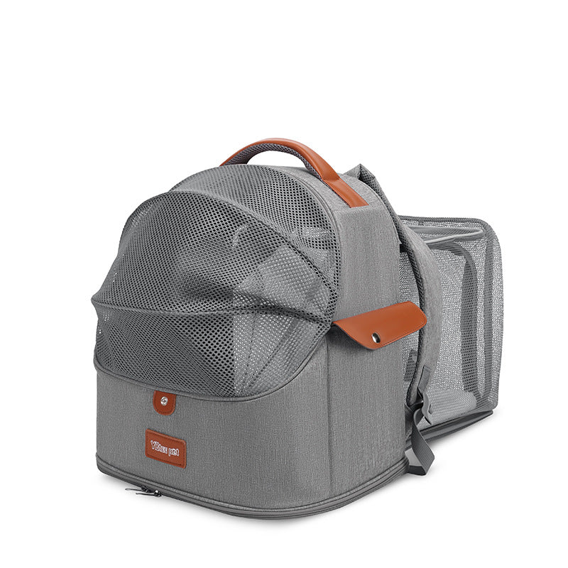 Portable Breathable Cat Backpack Large Capacity Expandable