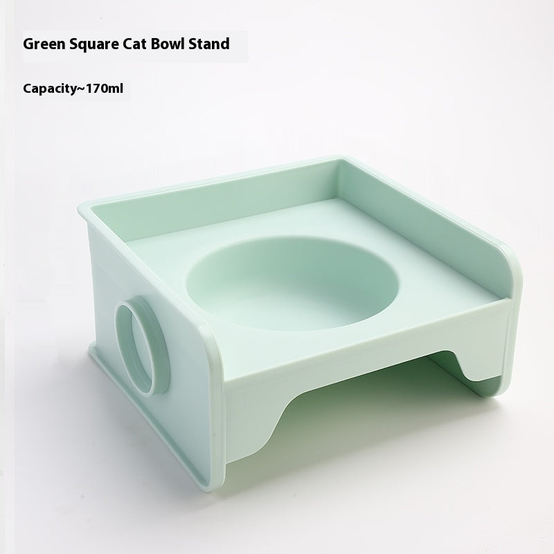 Ceramic Height Increasing Table Frame, Square Cat Bowl