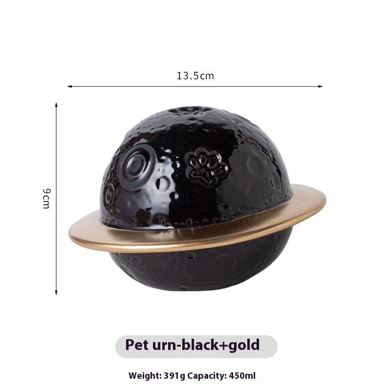 Planet Cinerary Casket Pet Light Luxury Cosmic Starry Sky Accompanied By Cat And Dog Death Memorial