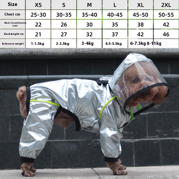 Dog Four-legged Waterproof Full-cover Pet Raincoat