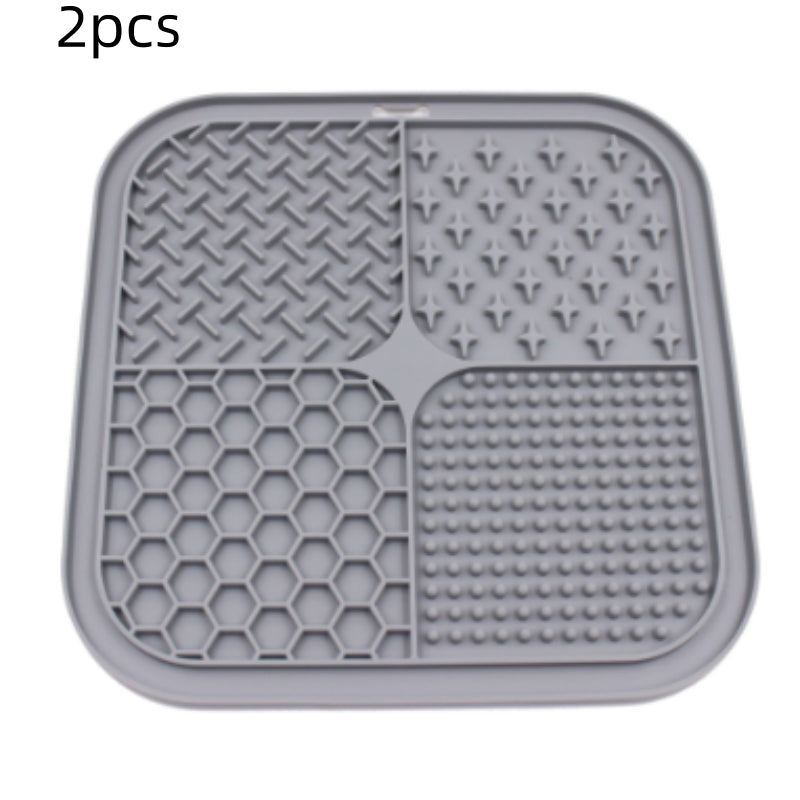 Pet Licking Pad Silicone Pet Food Suction Cup Anti-choke Slow Feeding Bowl Dog Licking Pad