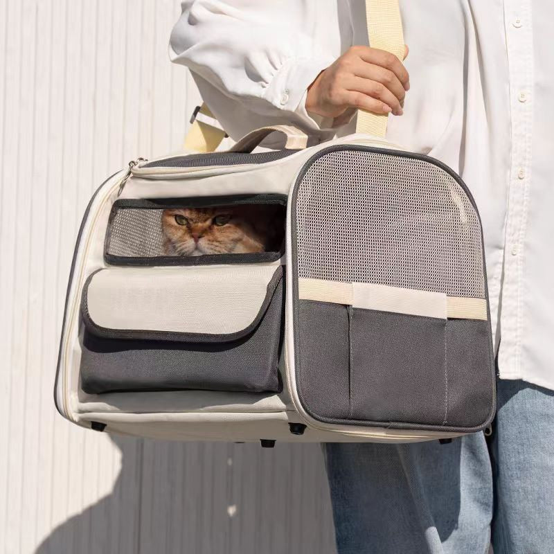 See Through Breathable Large Capacity Out Portable Pet Bag Foldable