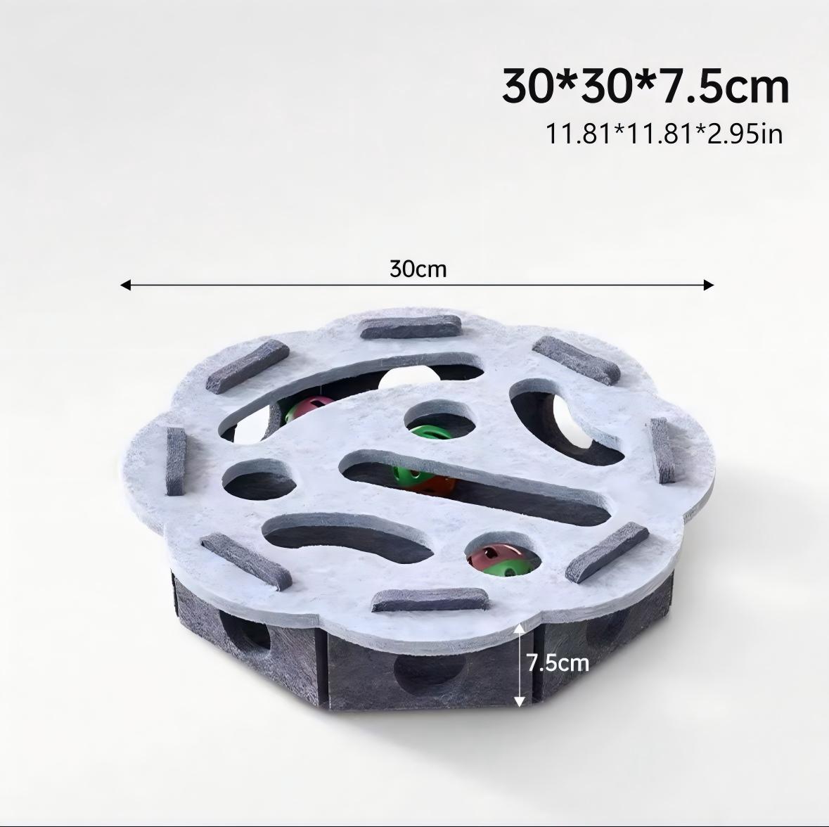 Interactive Cat Puzzle Toy With Maze Tunnel, Bell Ball & Pathways - No Batteries Needed, Durable Felt Construction - Mental Stimulation & Hunting Exercise For Indoor Cats - Pet Exercise Toy For All Br