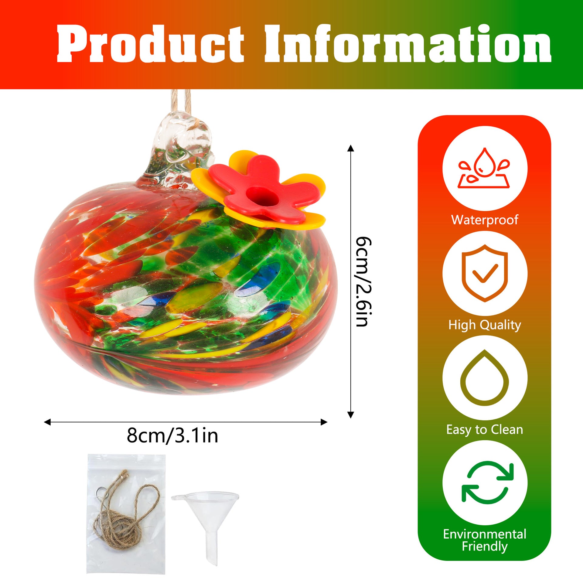 One Outdoor Courtyard With Glass Bird Feeder