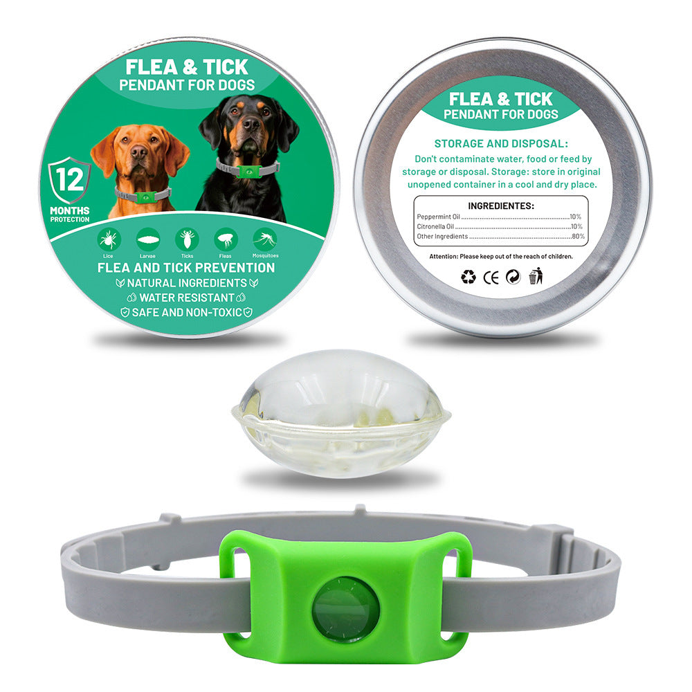 Pet Insect Repellent Button Collar Capsule Suit