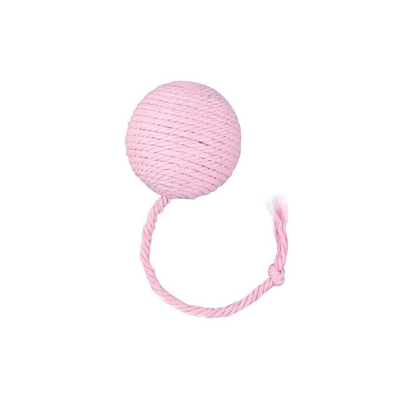 Cat Toy Ball With Rope Built In Bell To Roll The Ball And Make A Sound For Kittens To Play With